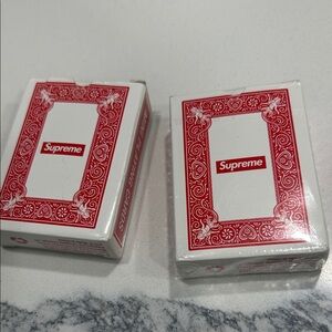 Supreme Red and White Card Deck